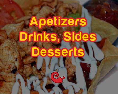 harrisonburg apetizers drinks sides desserts menu